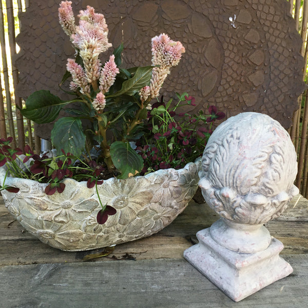 Avlång kruka med blommor - gjutform